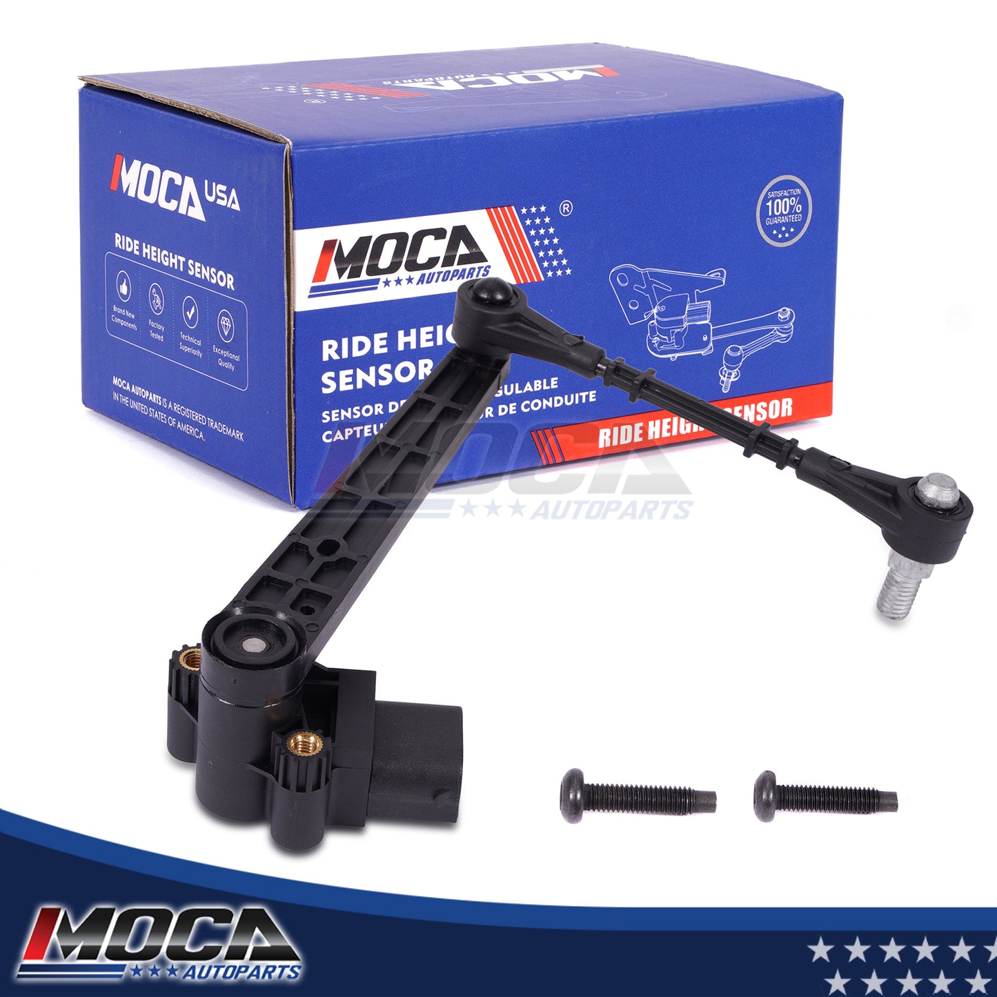 Sensor de altura de nivelación trasera MOCA V48-72-0092 de 3 pines, compatible con Land Rover Range Rover 4.2L y 4.4L (2004-2009)