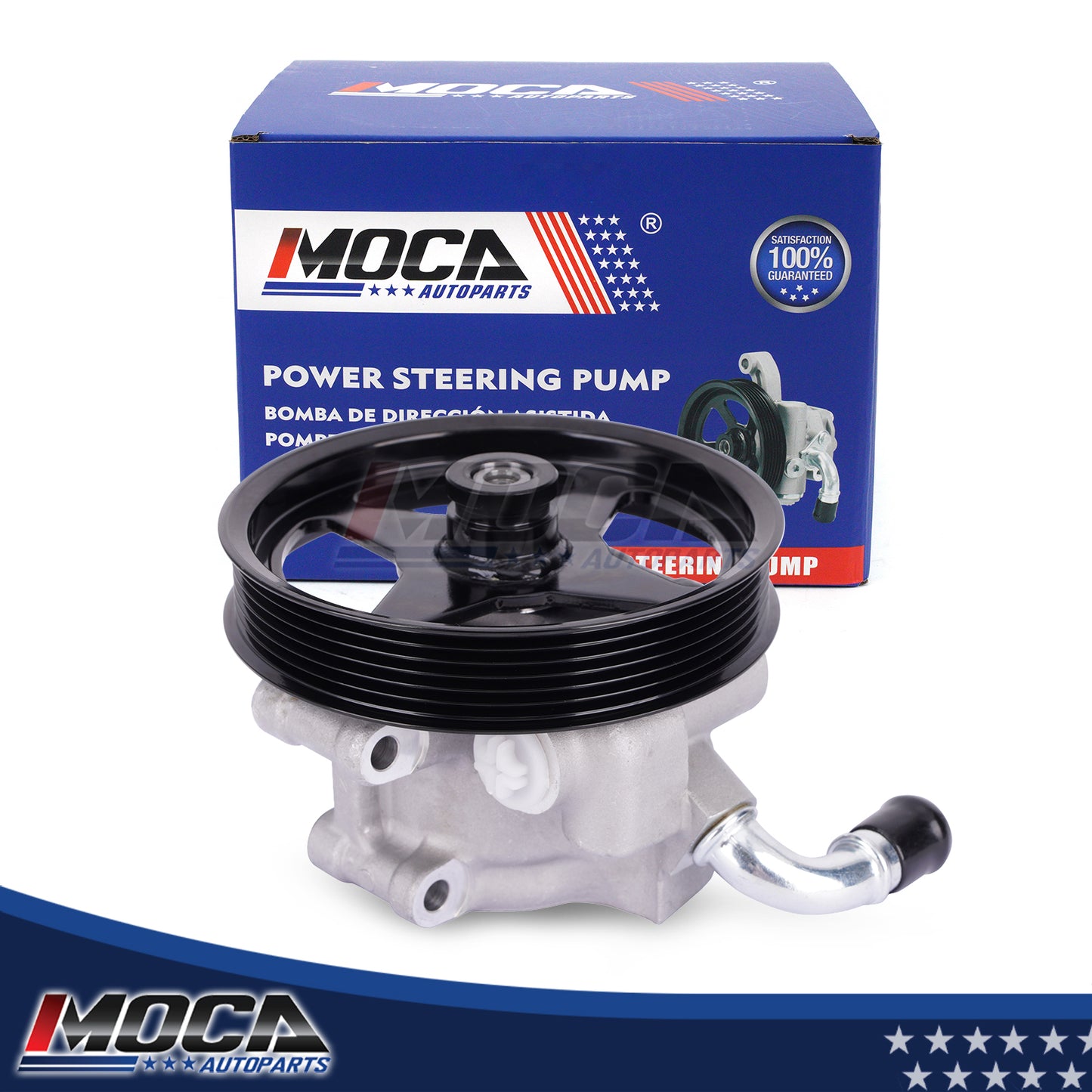 MOCA Power Steering Pump Fit for 2008-2010 Ford F-250 F-350 Super Duty 5.4L