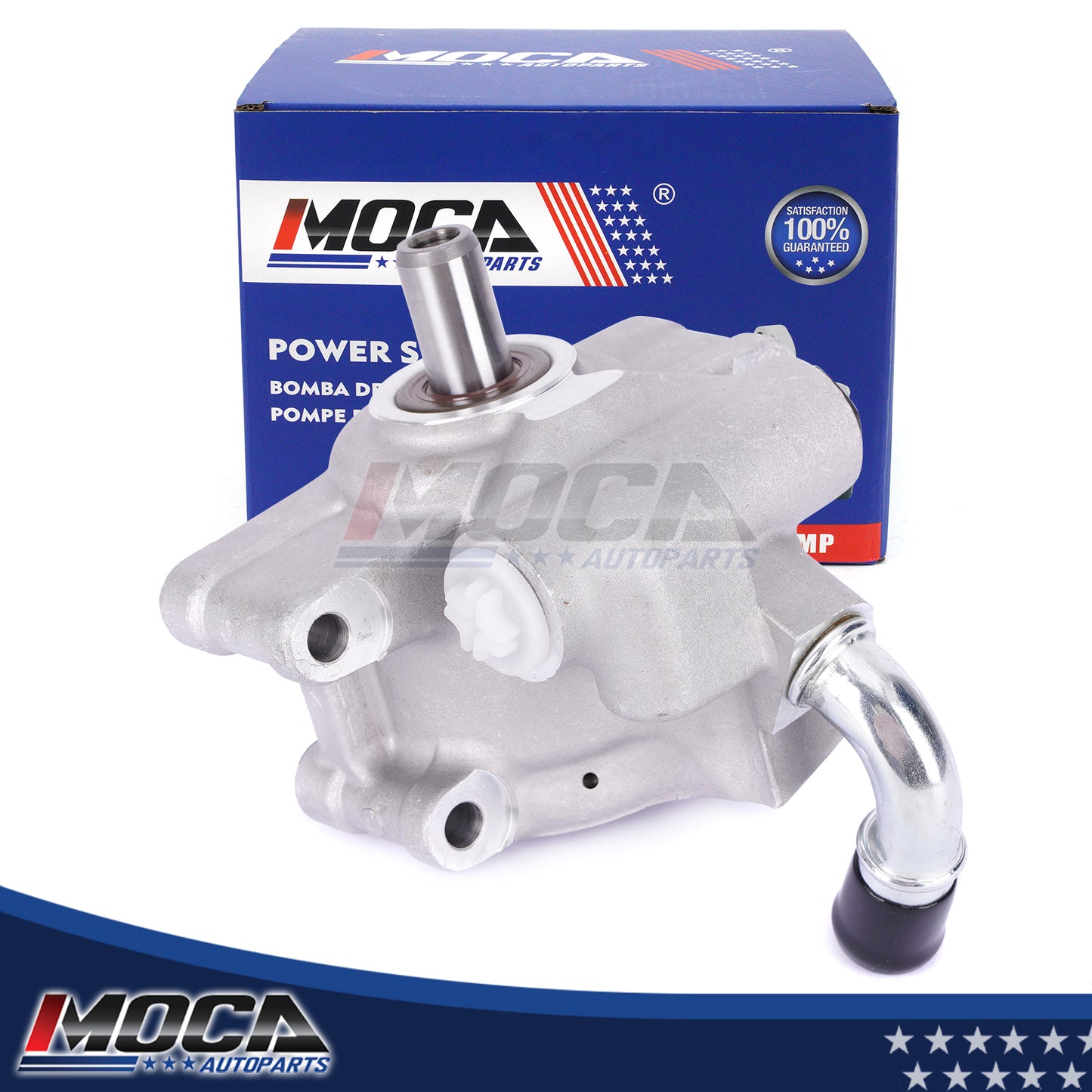 Bomba de dirección asistida MOCA compatible con Ford F-250, F-350, F-450 y F-550 Super Duty (5,4 L, 6,0 L y 6,8 L) de 2005 a 2007 y Ford Excursion (5,4 L, 6,0 L y 6,8 L) de 2004 a 2005.