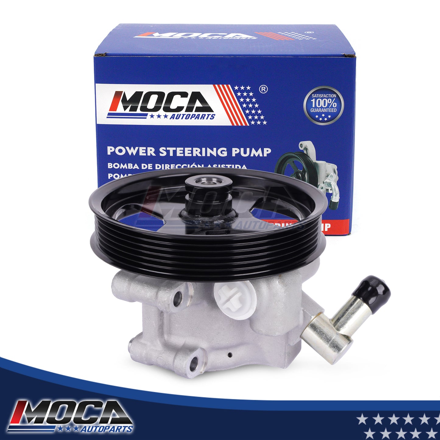 MOCA Power Steering Pump Fit for 1997-2003 Ford F-150 4.2L & 1999-2002 Ford Crown Victoria 4.6L
