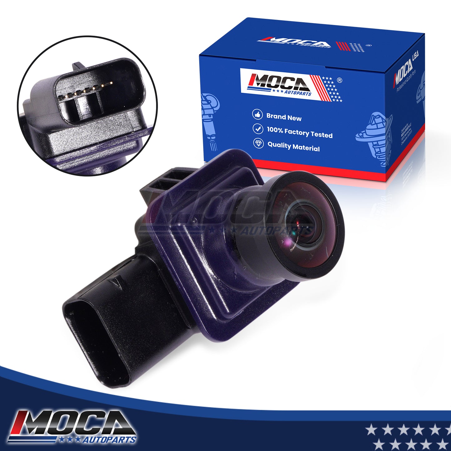 Cámara de asistencia para estacionamiento trasero MOCA 590-419 compatible con Ford Escape 2014-2016 (1.6L, 2.0L y 2.5L)