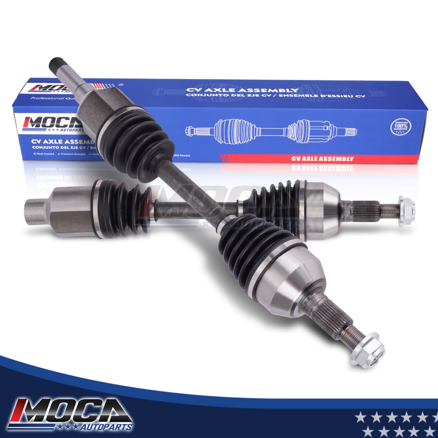 MOCA 2x Front Left & Right CV Axle Assembly Fit for 2010-2015 Chevrolet Equinox & 2010-2015 GMC Terrain