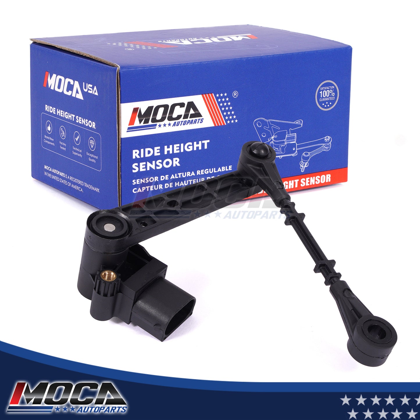 Sensor de altura de nivelación trasera MOCA 927-008 compatible con Land Rover Discovery Sport 2015-2018, Land Rover LR4 2010-2016 y Land Rover Range Rover Sport 2010-2016.