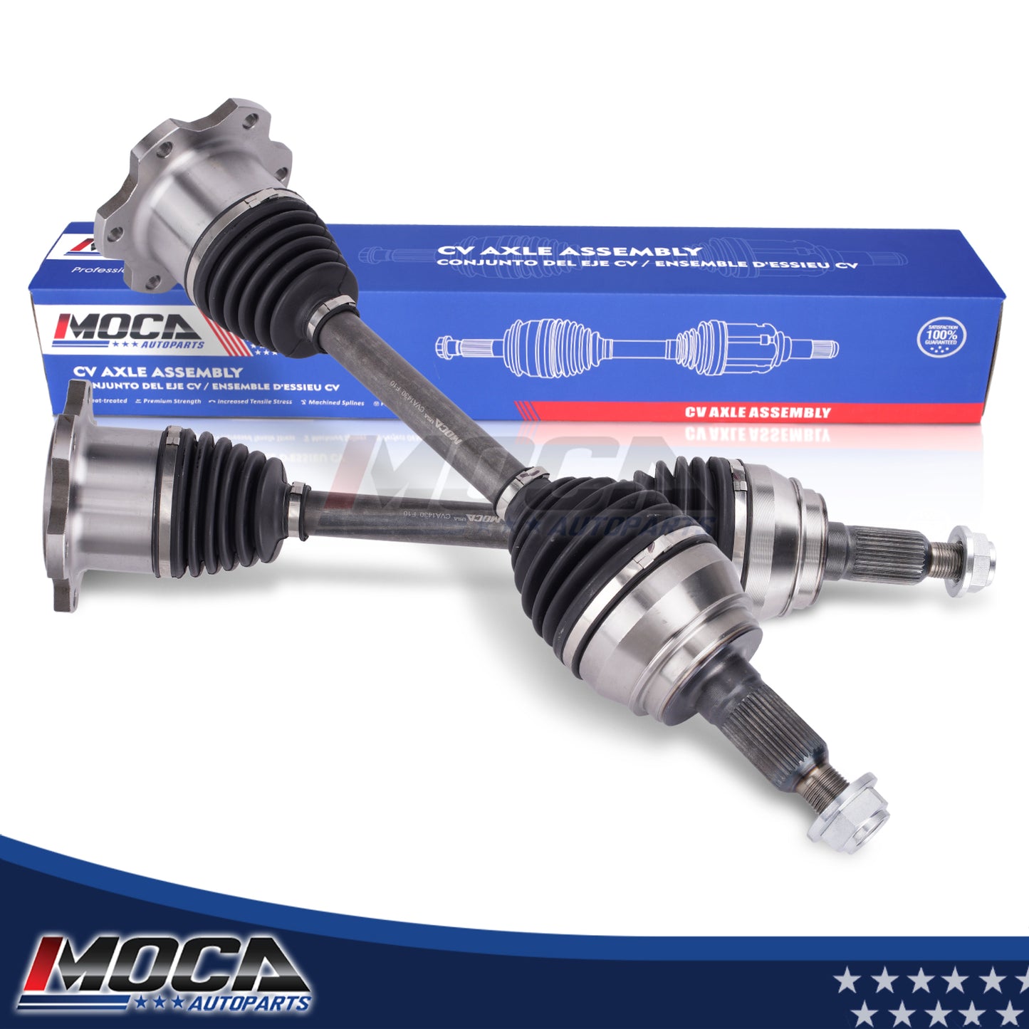 MOCA 2x Front Left & Right CV Axle Assembly Fit for 2007-2020 Cadillac Escalade & 2015-2020 Chevrolet Suburban & 2007-2020 GMC Sierra 1500