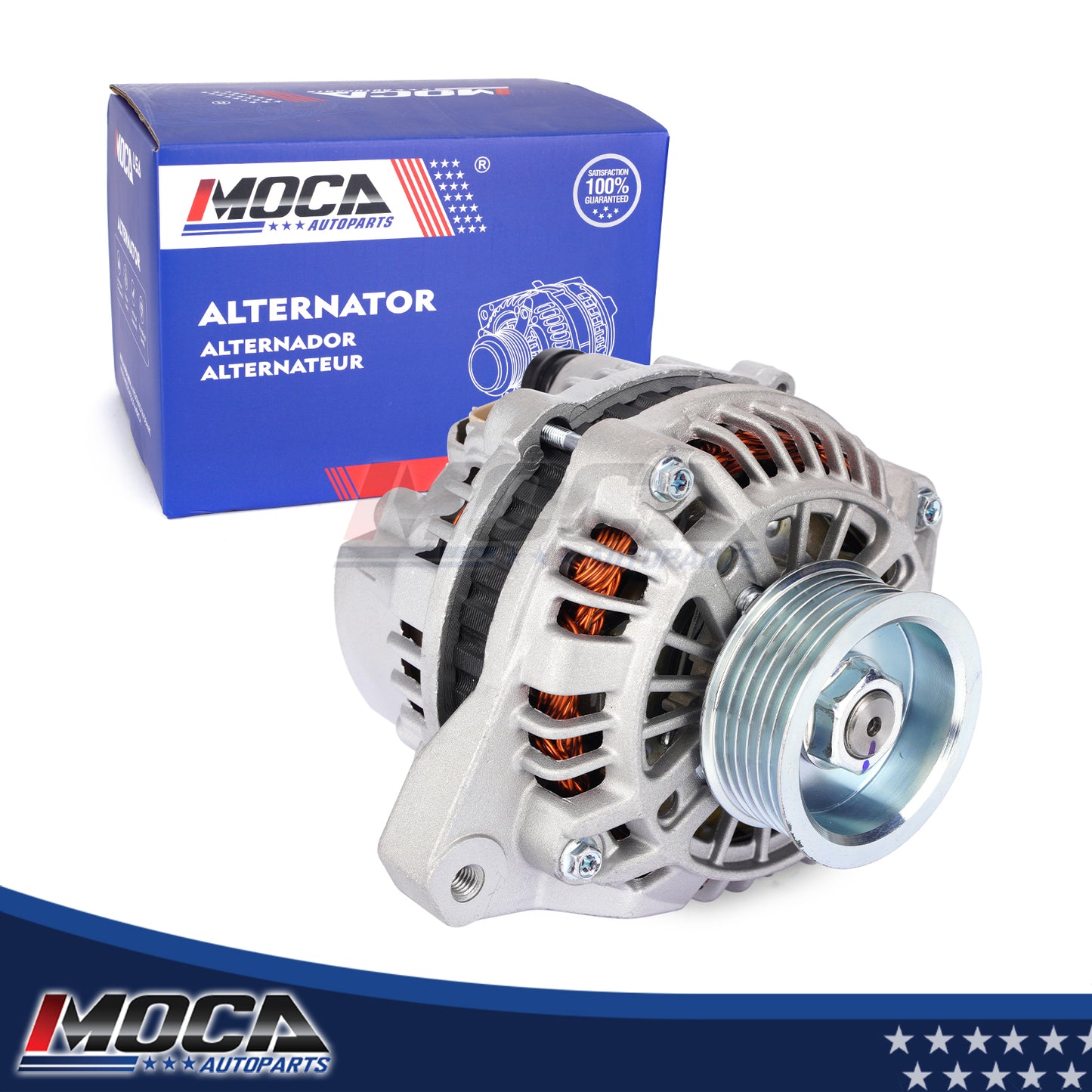 Alternador MOCA N13893 compatible con Honda Civic 1.7L 2001-2005 y Acura EL 1.7L 2001-2005