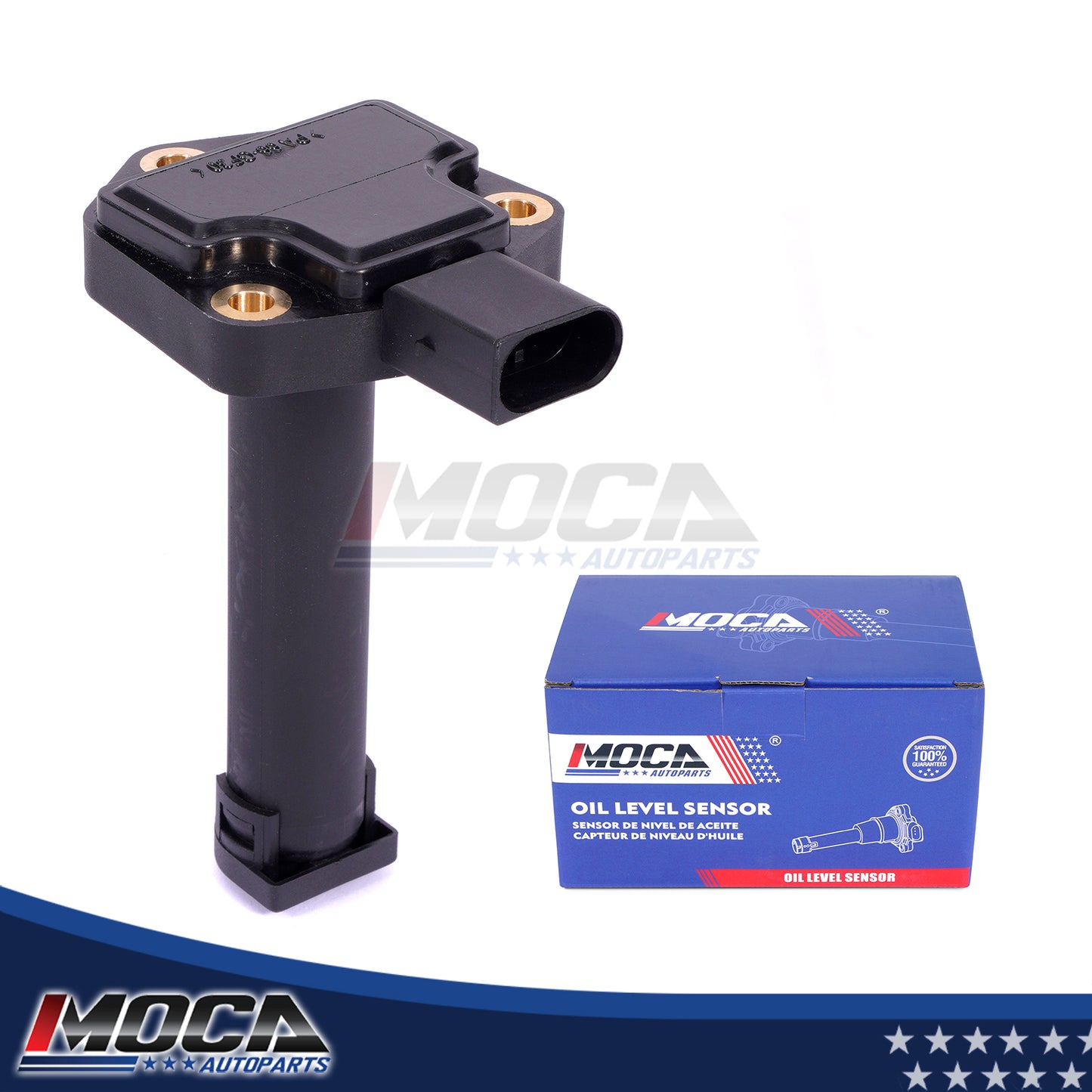 Sensor de nivel de aceite de motor MOCA FLS183 compatible con BMW 325i, 330i, 528i, X3, X5, E53, E83, E90, E91, E92, E93, E60 y F02 (2008-2013)