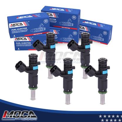 5 inyectores de combustible MOCA FJ1067 compatibles con Volkswagen Bora 2.5L (2007-2010), Volkswagen Jetta 2.5L (2007-2018) y Volkswagen Passat 2.5L (2012-2014)