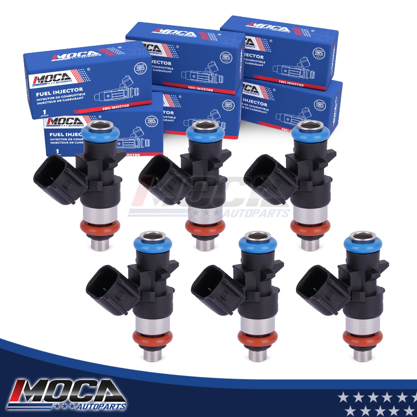 MOCA 6x Fuel Injectors FJ1147 Fit for 2011-2019 Chrysler 300 3.6L & 2011-2020 Dodge Grand Caravan 3.6L