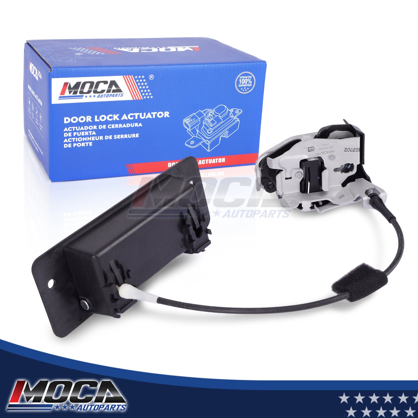 MOCA SM2552 Rear Left Door Latch & Cable Fit for 2003-2014 Ford E-150 E-250 & 1999-2014 Ford E-350 Super Duty & 2003-2007 Ford E-450 Super Duty