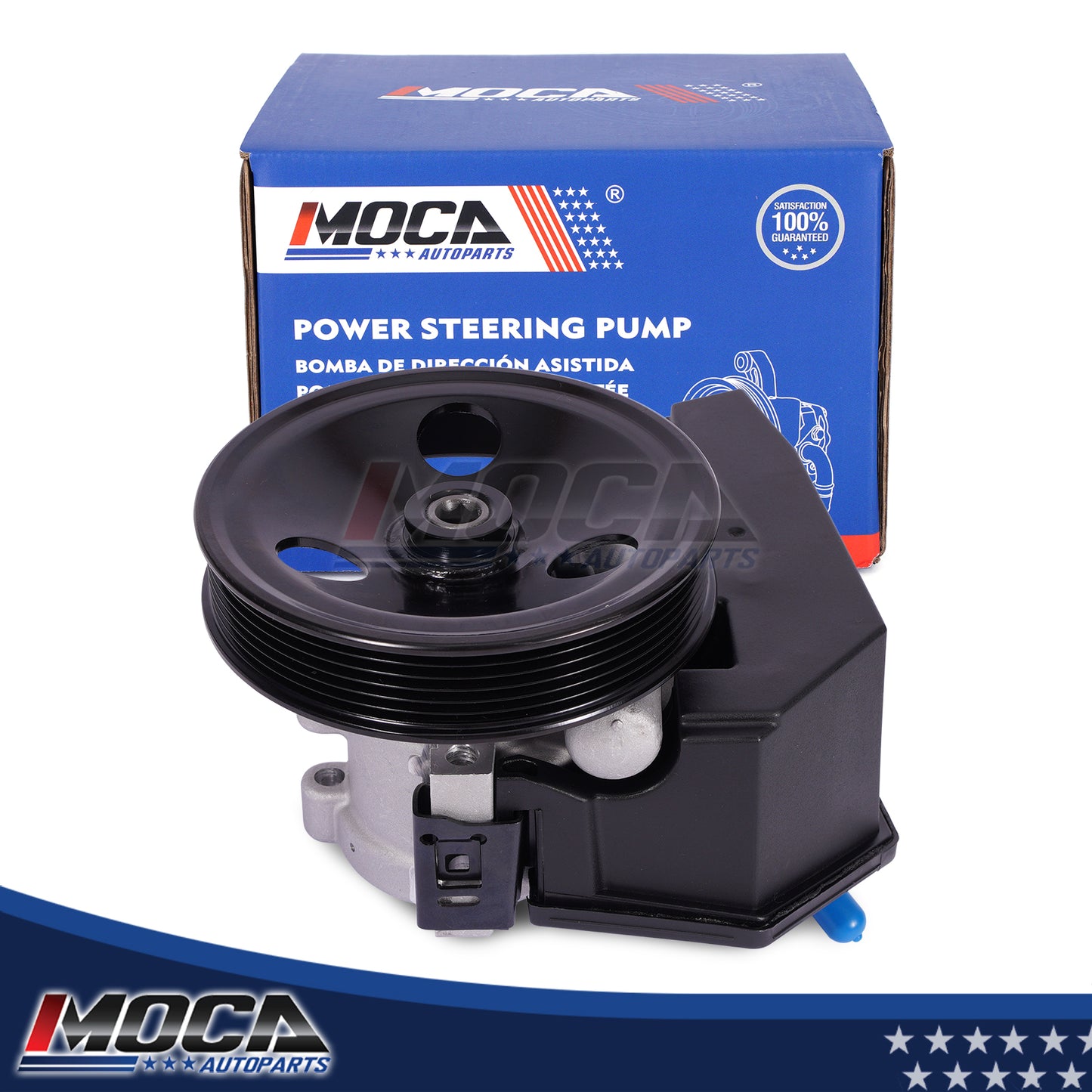 MOCA Power Steering Pump w/ Pulley Fit for 1996-2001 Jeep Cherokee 4.0L & 1997-2003 Jeep Wrangler 4.0L