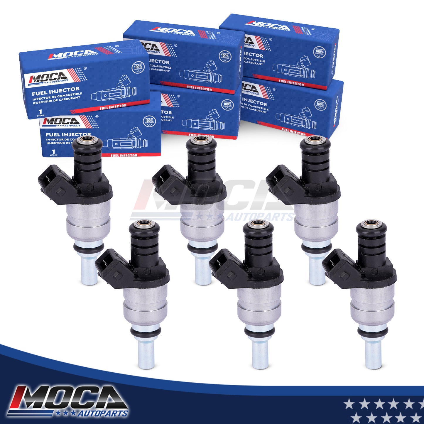 MOCA 6x Fuel Injectors FJ491 Fit for 2001-2006 BMW 325Ci 2.5L & 2001-2005 BMW 325i 325xi 2.5L & 2004-2006 BMW X3 2.5L