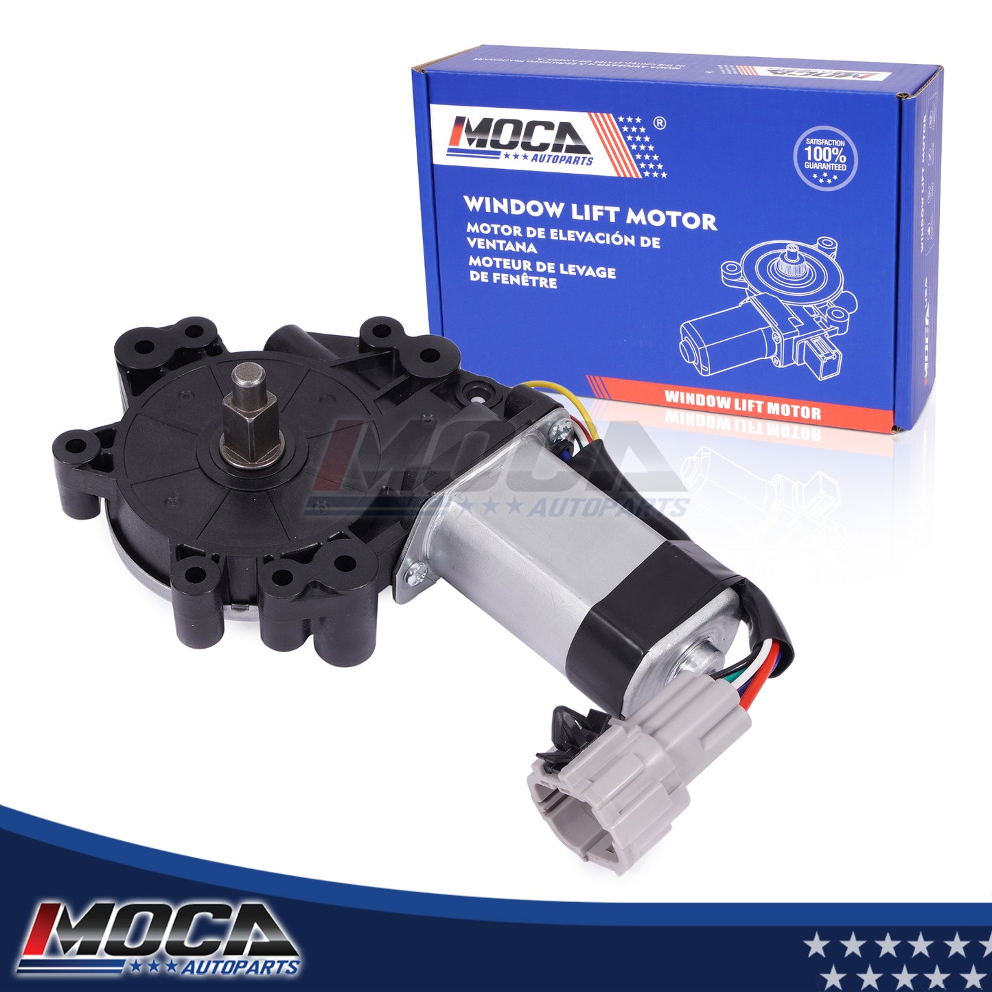 Motor de elevalunas eléctrico delantero derecho MOCA compatible con Nissan Armada 2005-2015, Nissan TITAN 2004-2015 e INFINITI QX56 2004-2013