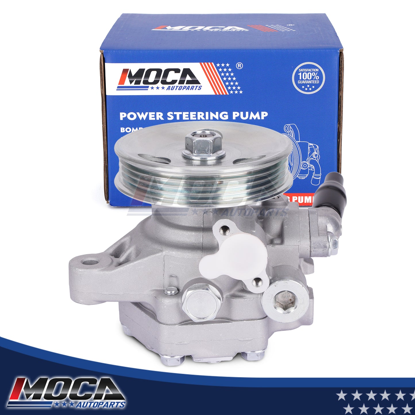 MOCA Power Steering Pump w/ Pulley Fit for 2001-2005 Acura EL 1.7L & 2001-2005 Honda Civic 1.7L