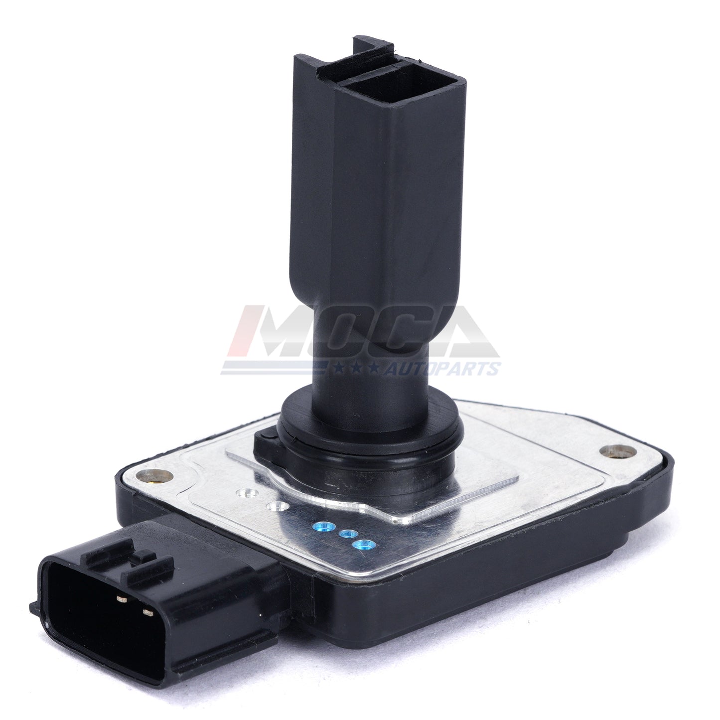 Sensor de flujo de aire masivo MOCA compatible con NISSAN Frontier 3.3L (1999-2004), Nissan Xterra 3.3L (2000-2004), Infiniti QX4 3.3L (1998-2000) y Ford Mustang 3.8L (2001-2004)