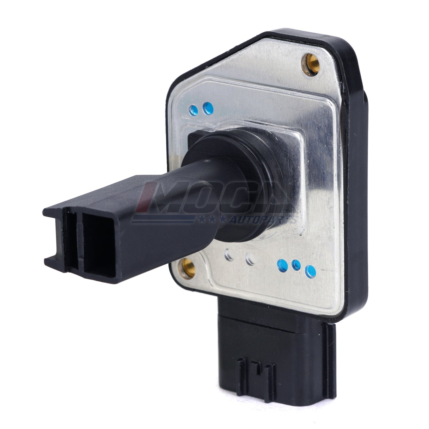 Sensor de flujo de aire masivo MOCA compatible con NISSAN Frontier 3.3L (1999-2004), Nissan Xterra 3.3L (2000-2004), Infiniti QX4 3.3L (1998-2000) y Ford Mustang 3.8L (2001-2004)