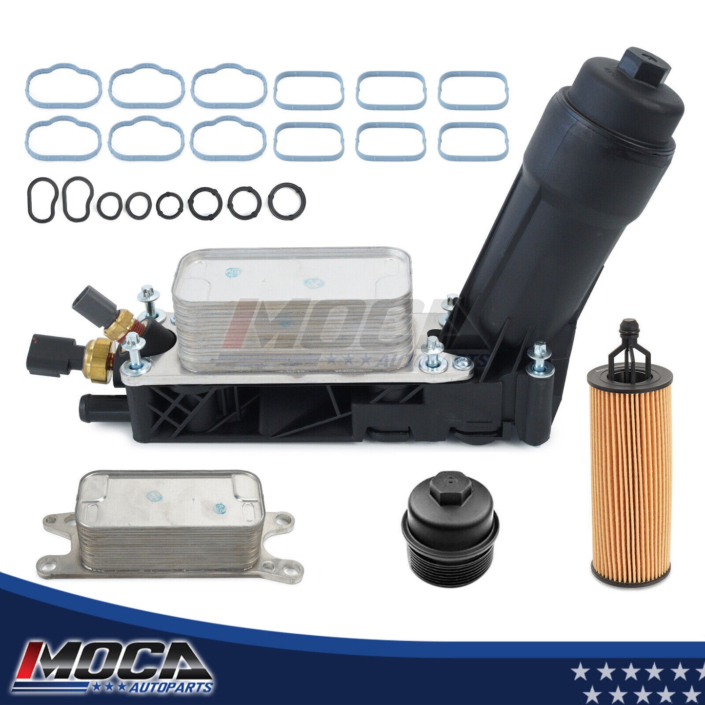 MOCA Oil Cooler Filter Housing Fit for 2011-2013 Chrysler 200 3.6L & 11-13 Dodge Avenger 3.6L & 2011-2013 Jeep Grand Cherokee 3.6L