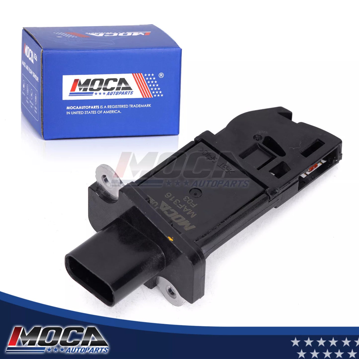 Sensor de flujo de aire masivo MOCA compatible con Ford F-150 6.2L (2010-2014), Ford Mustang 3.7L 5.0L (2011-2014) y Ford F-250 F-350 Super Duty 6.2L (2011-2016)