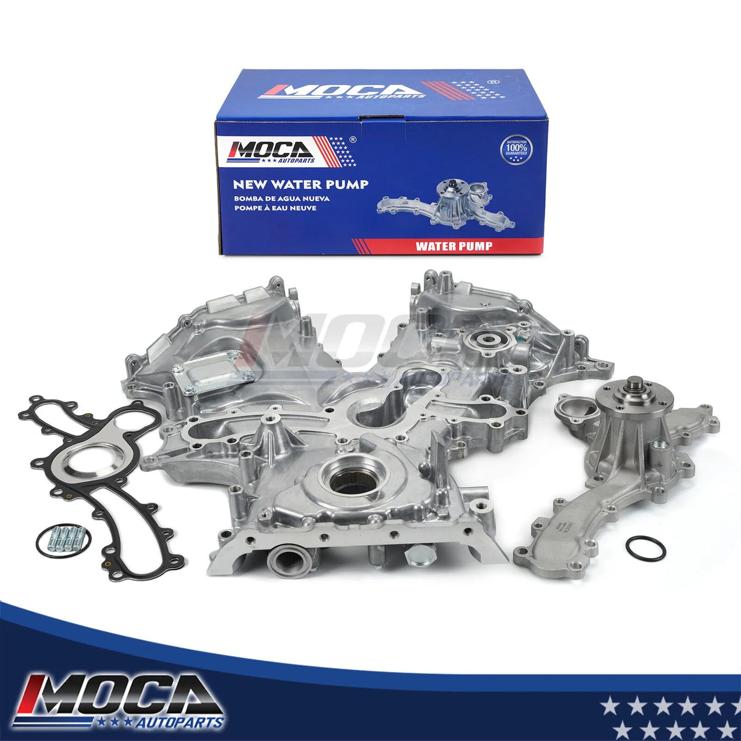 MCOA Oil Pump Timing Cover with Water Pump Fit for 2005-2015 Toyota Tacoma 4.0L & 2003-2009 Toyota 4Runner 4.0L