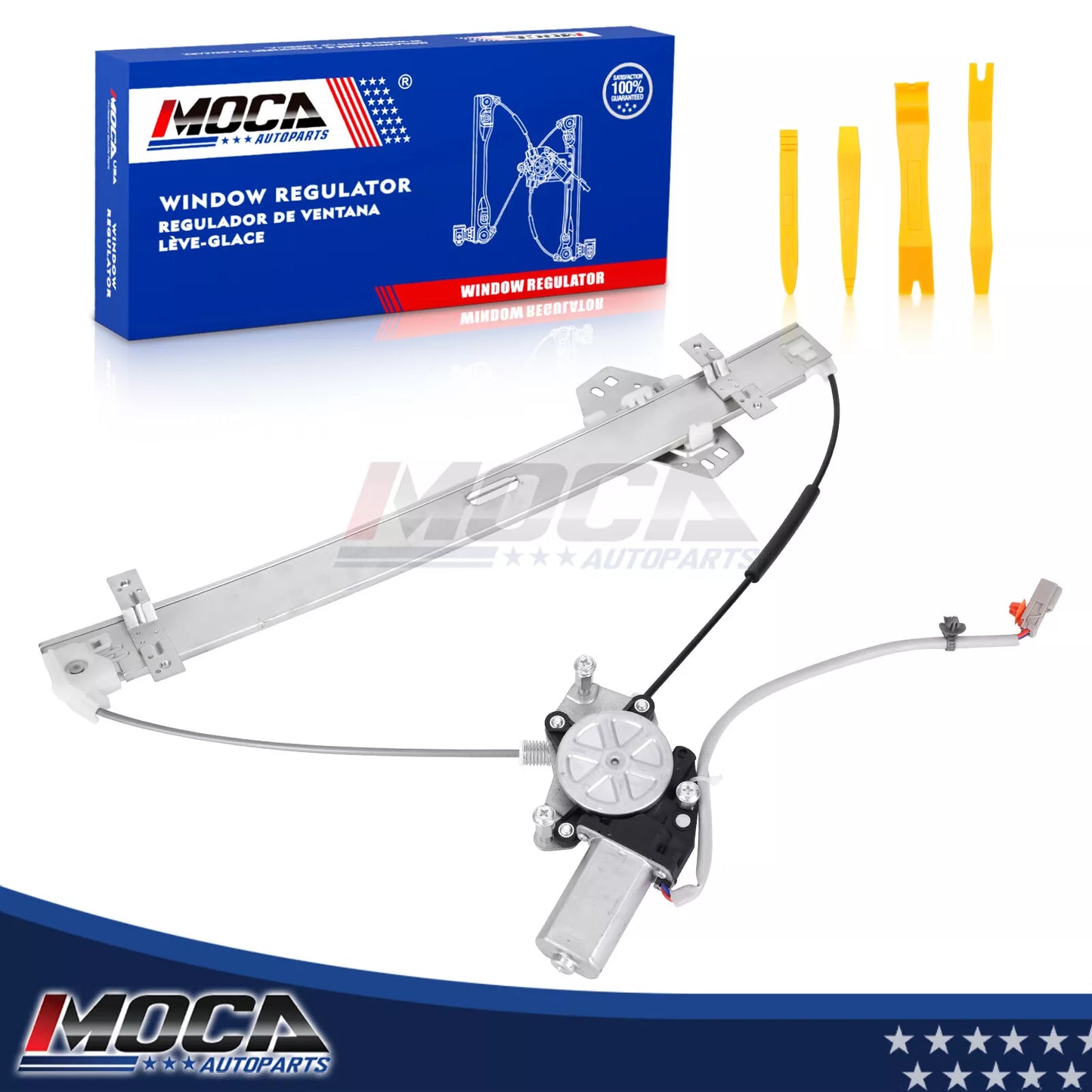 Elevalunas eléctrico delantero derecho MOCA con motor compatible con Honda Pilot 2003-2008