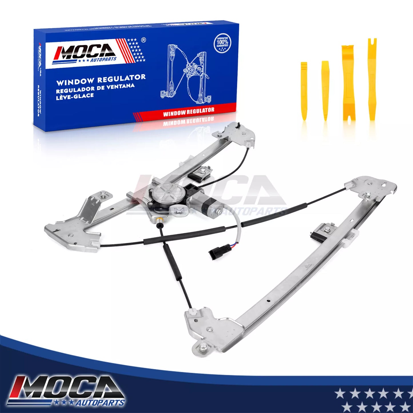 Elevalunas eléctrico delantero izquierdo MOCA con motor compatible con Ford F-150 2005-2008 y Lincoln Mark LT 2006-2008
