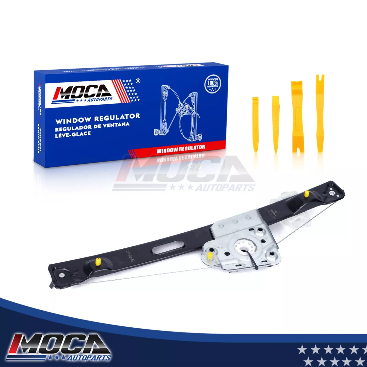 Elevalunas eléctrico trasero derecho MOCA compatible con BMW 323i (2006-2011), BMW 335i (2007-2011) y BMW M3 (2008-2011)