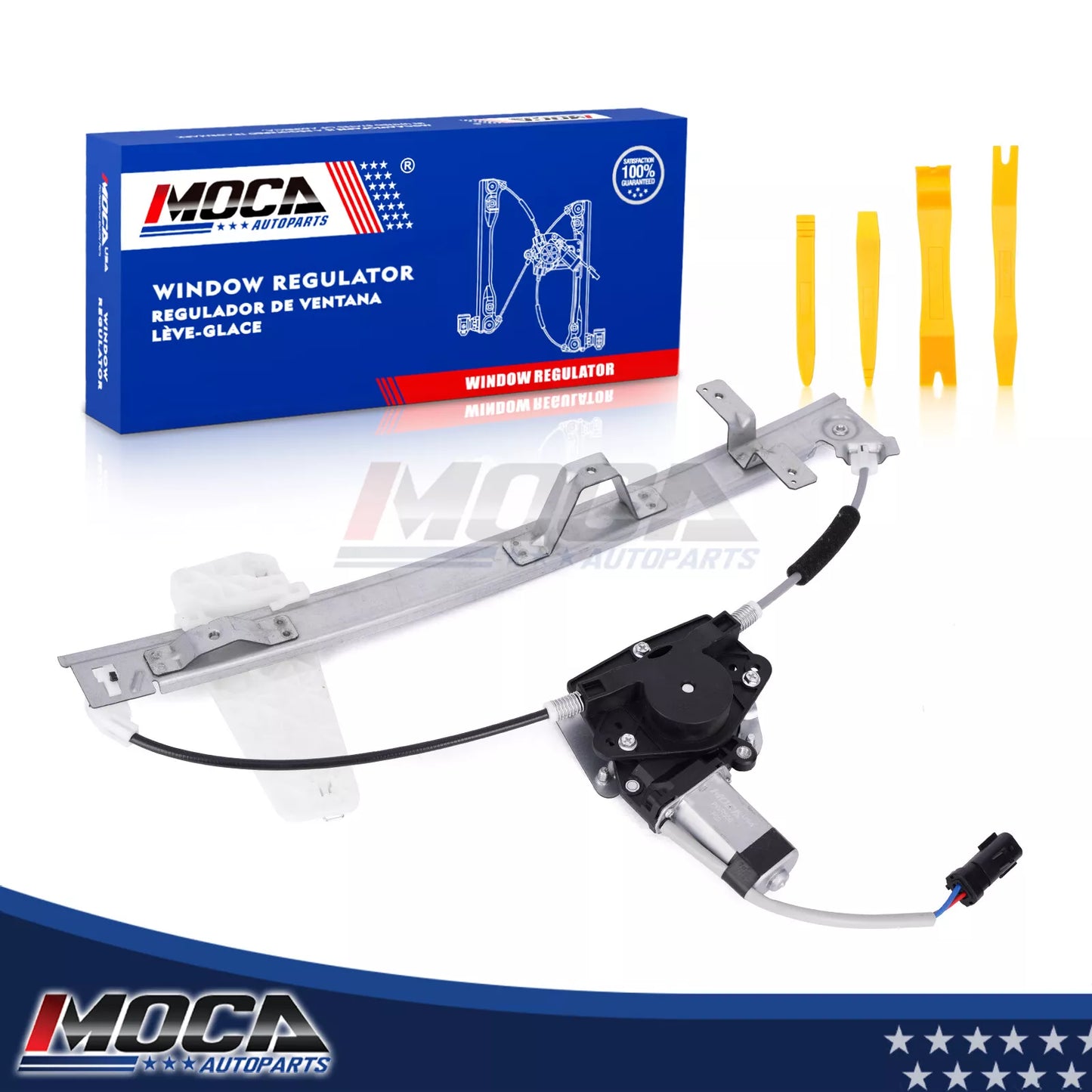 Elevalunas eléctrico delantero izquierdo MOCA con motor compatible con Jeep Grand Cherokee 2000-2004