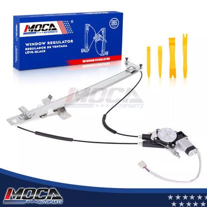 Elevalunas eléctrico delantero derecho MOCA con motor compatible con Ford E-150 (2003-2014), Ford E-350 Super Duty (1999-2021) y Ford Econoline Wagon (1999-2002)