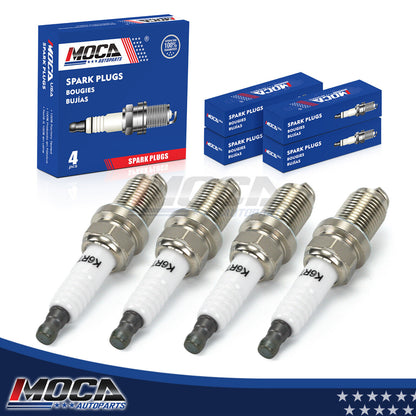 MOCA 4PCS Spark Plugs Fit for 1998-2002 Chevrolet Prizm 1.8L & 2001-2005 Dodge Stratus 2.4L & 1995-2003 Hyundai Accent 1.5L & 2006-2011 Kia Rio5 1.6L & 1993-2002 Mitsubishi Mirage 1.8L