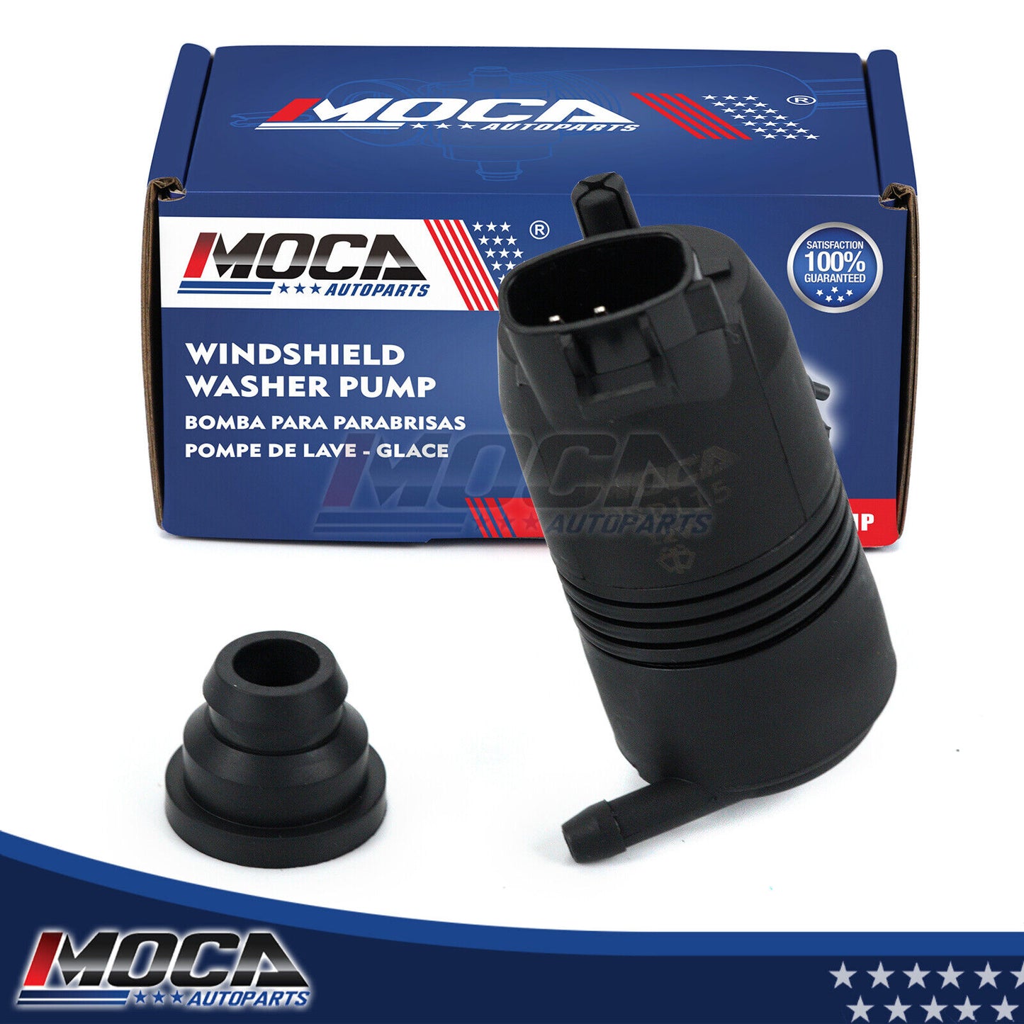 MOCA Windshield Washer Pump Fit for 1998-2002 Chevrolet Prizm & 1995-2012 Toyota Avalon & 1995-2004 Toyota Tacoma