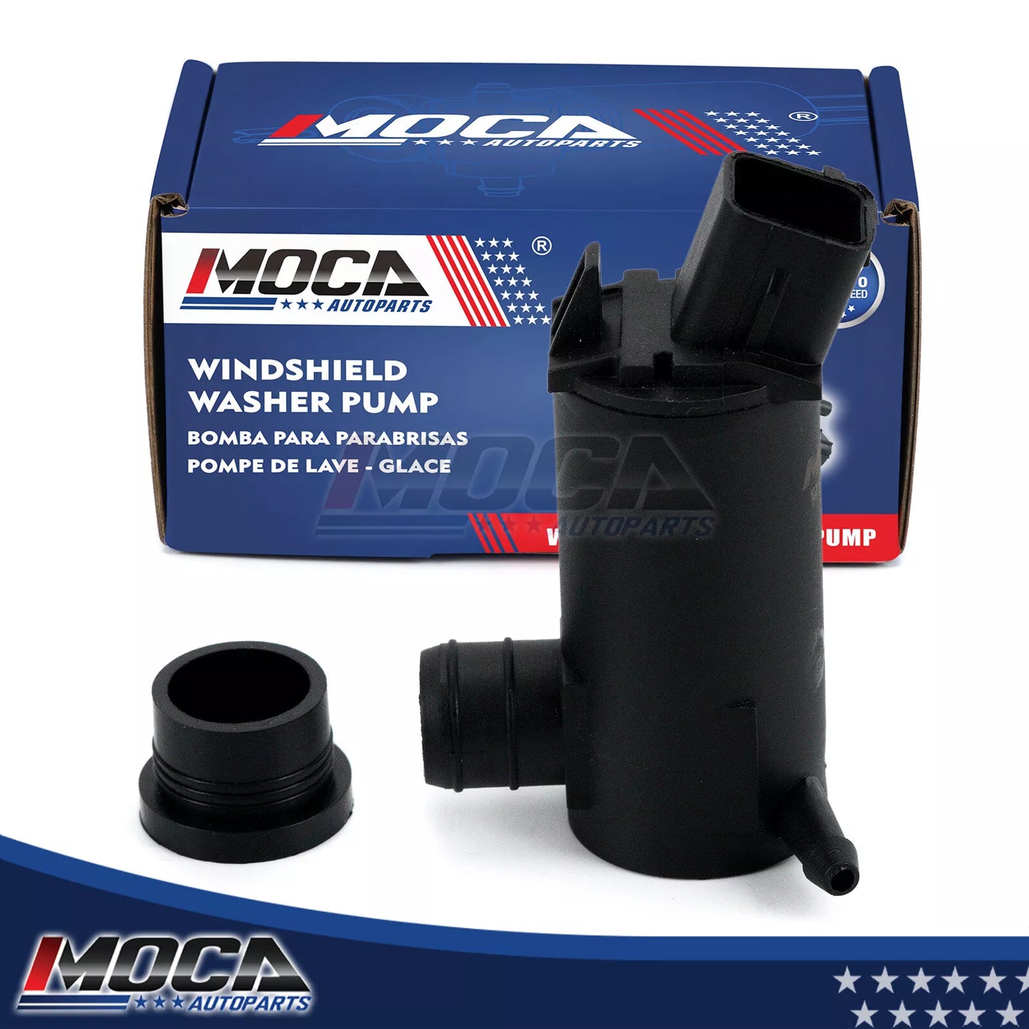 MOCA Windshield Washer Pump Fit for 2011-2017 Chevrolet Caprice & 2017-2023 Genesis G80 & 2012-2015 Hyundai Veloster & 2011-2016 Kia Sportage