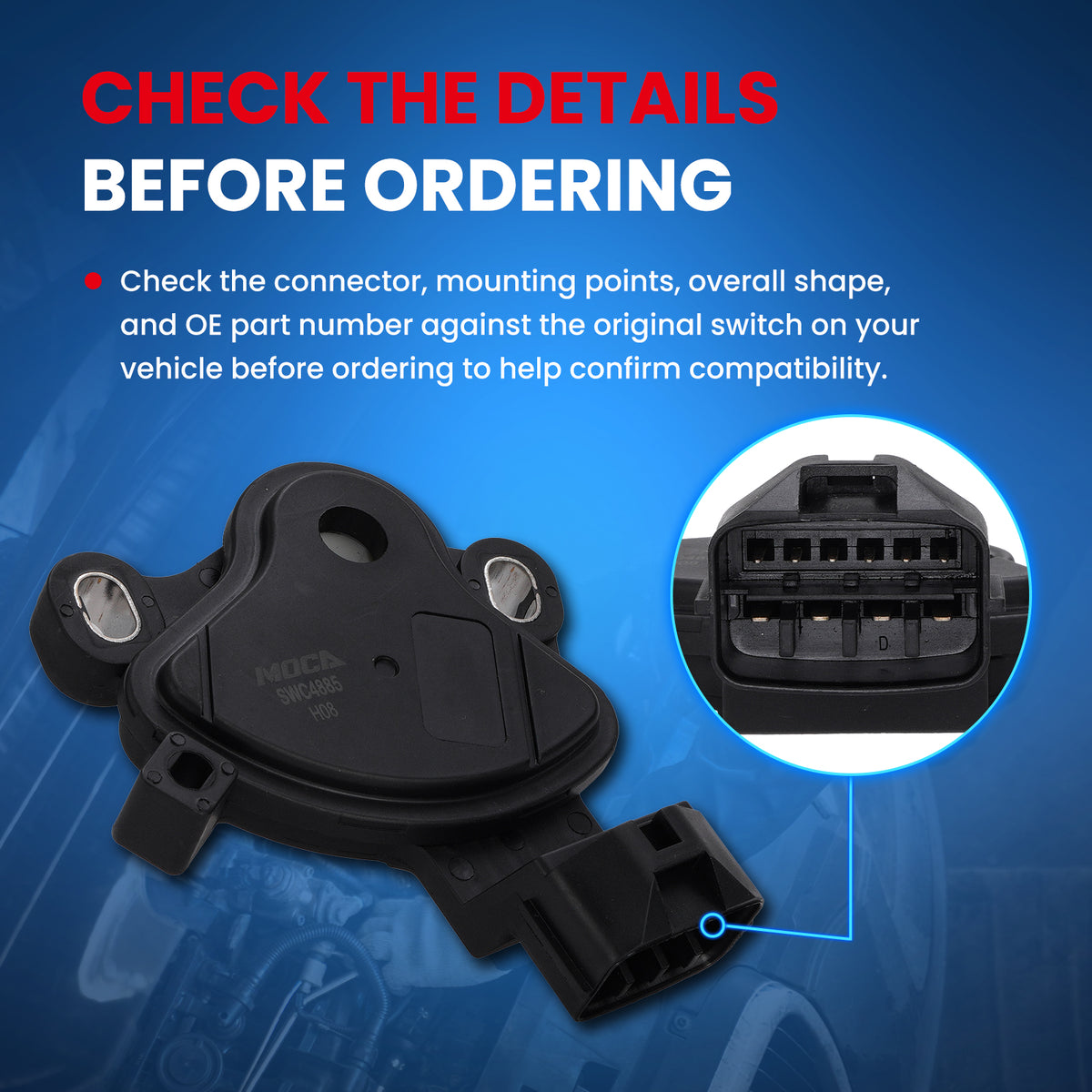MOCA Neutral Safety Switch - SWC4885