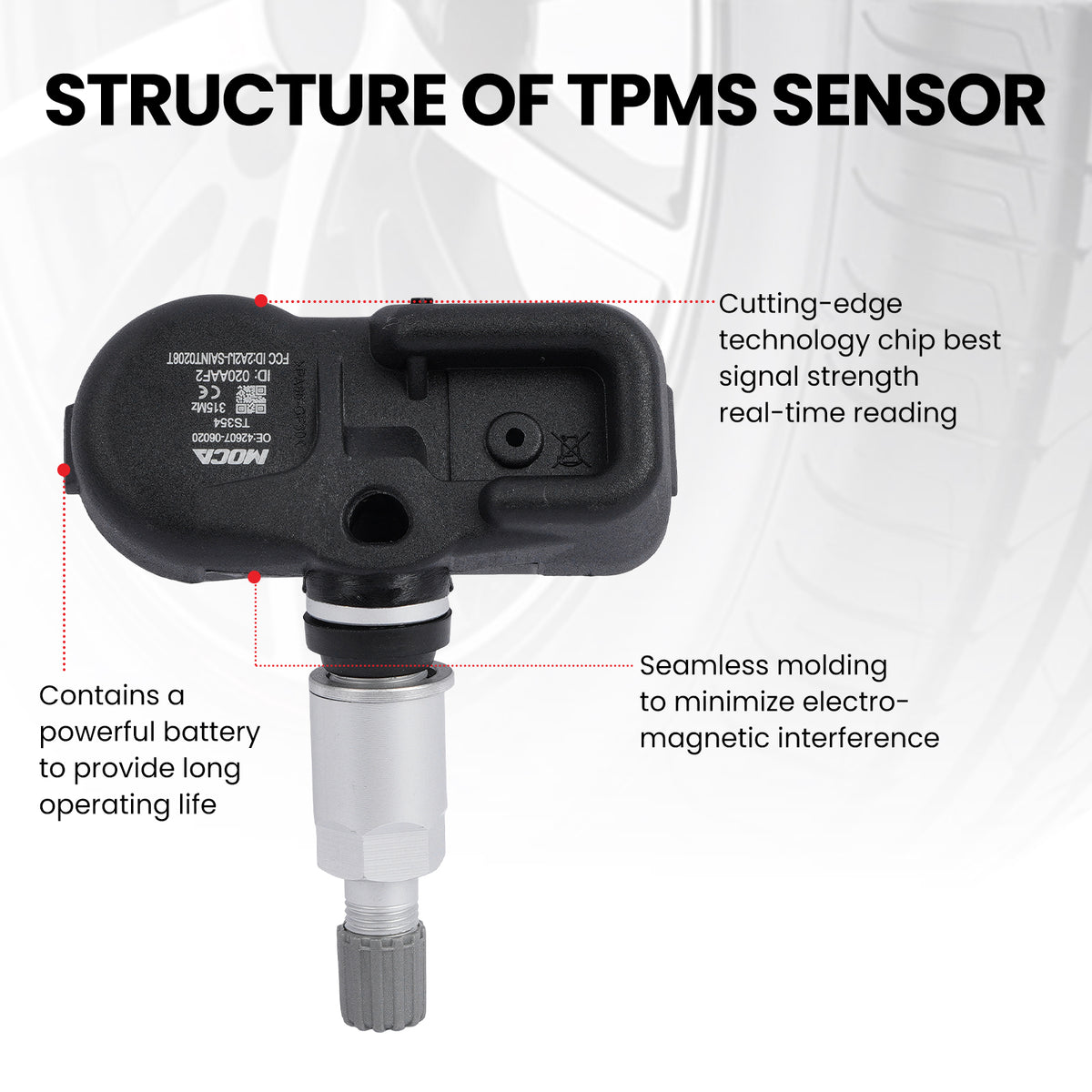 MOCA Tire Pressure Monitoring System TPMS Sensors - TS354