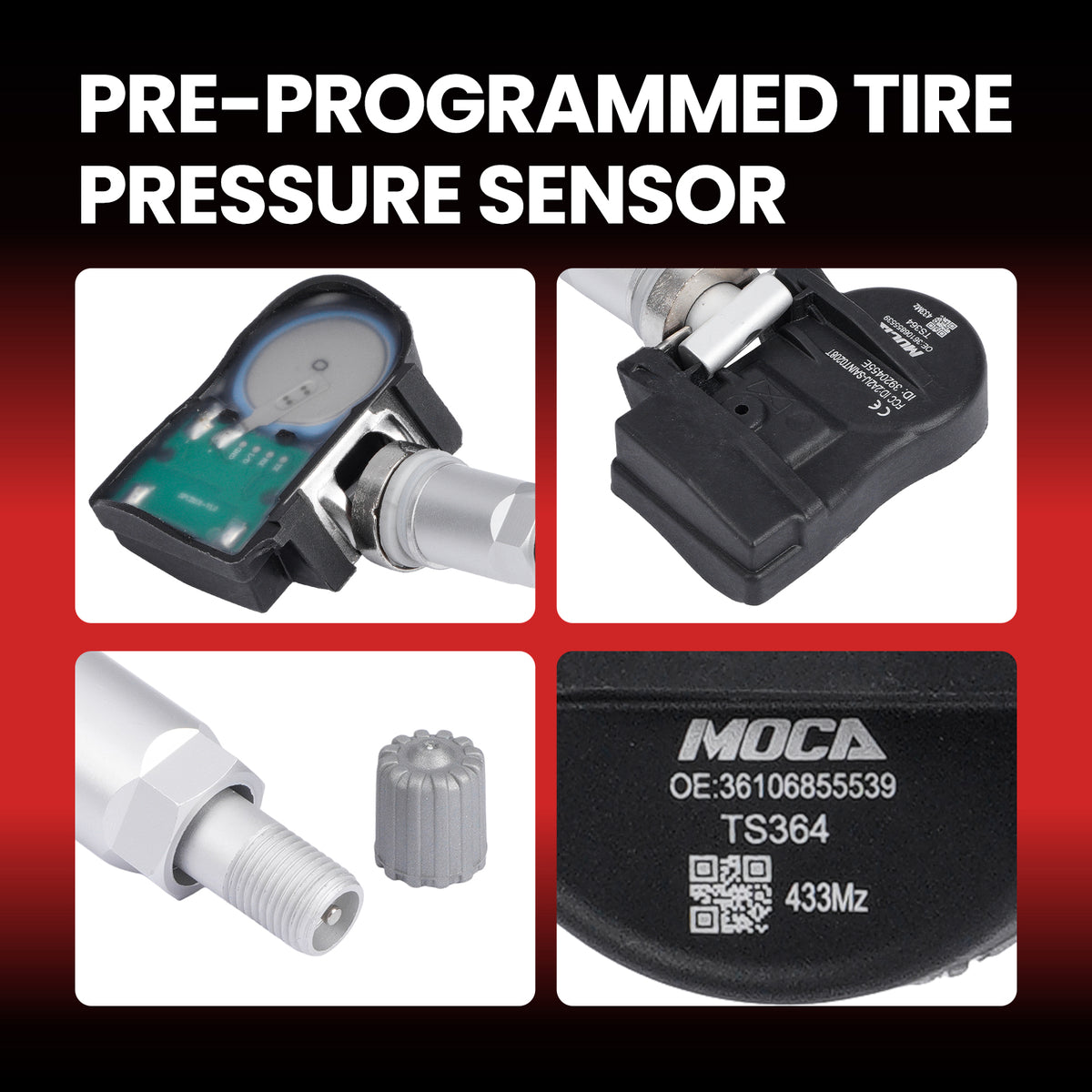 MOCA Tire Pressure Monitoring System TPMS Sensors - TS364
