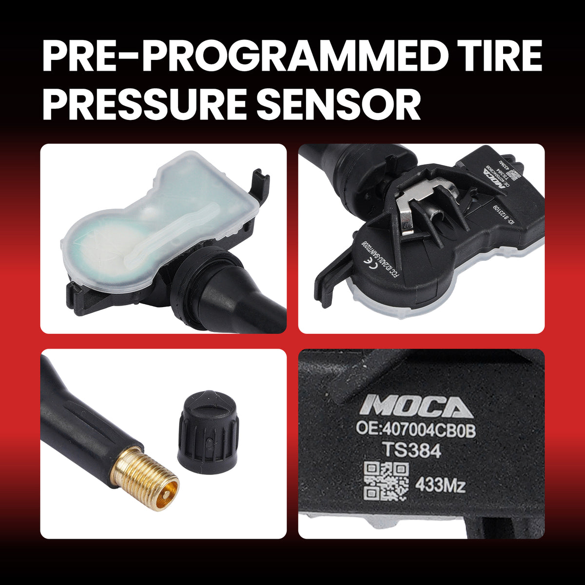 MOCA Tire Pressure Monitoring System TPMS Sensors - TS384