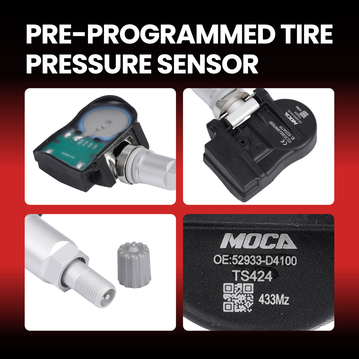MOCA Tire Pressure Monitoring System TPMS Sensors - TS424