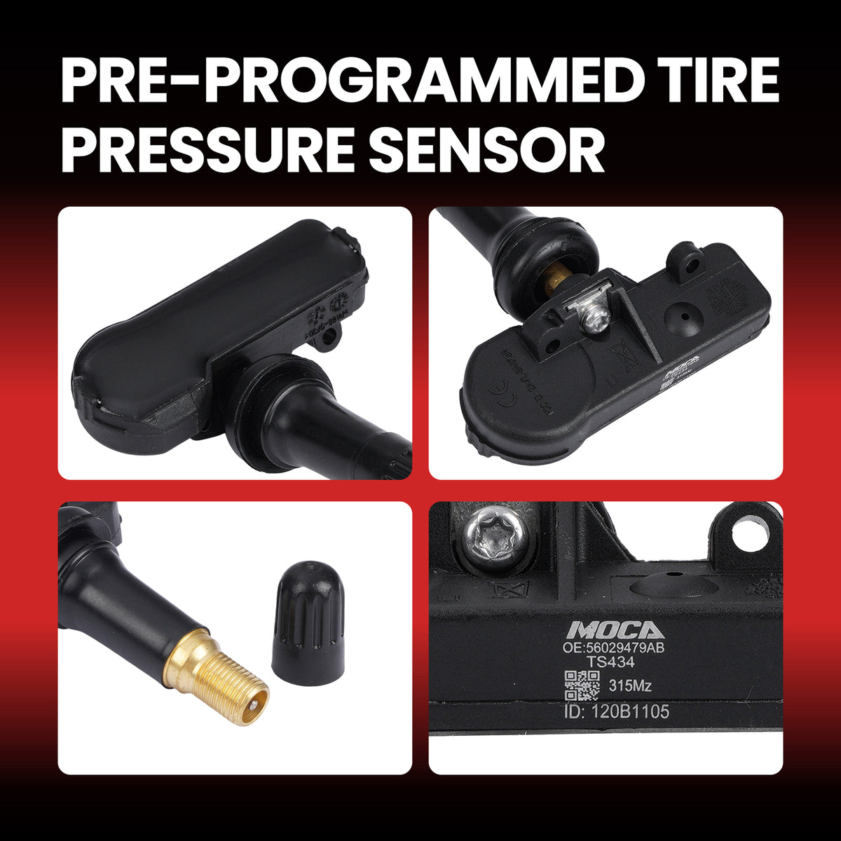 MOCA Tire Pressure Monitoring System TPMS Sensors - TS434