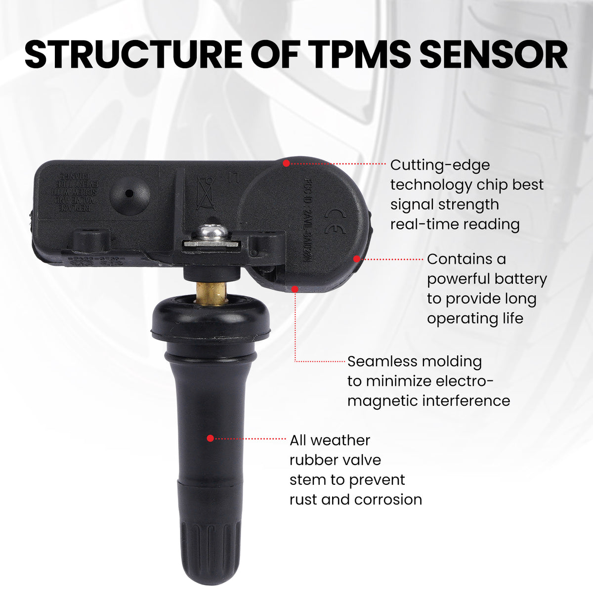 MOCA Tire Pressure Monitoring System TPMS Sensors - TS434