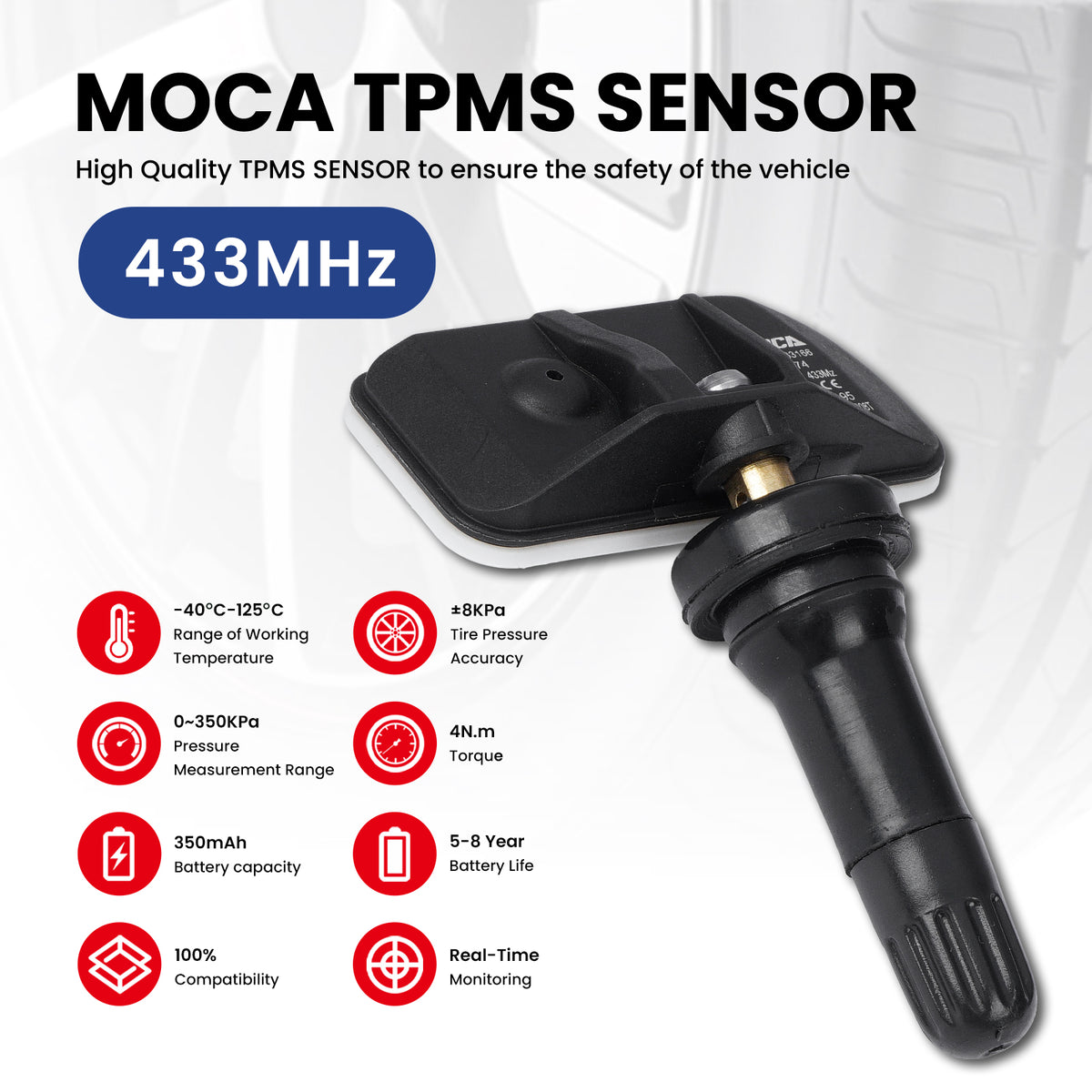 MOCA Tire Pressure Monitoring System TPMS Sensors - TS474