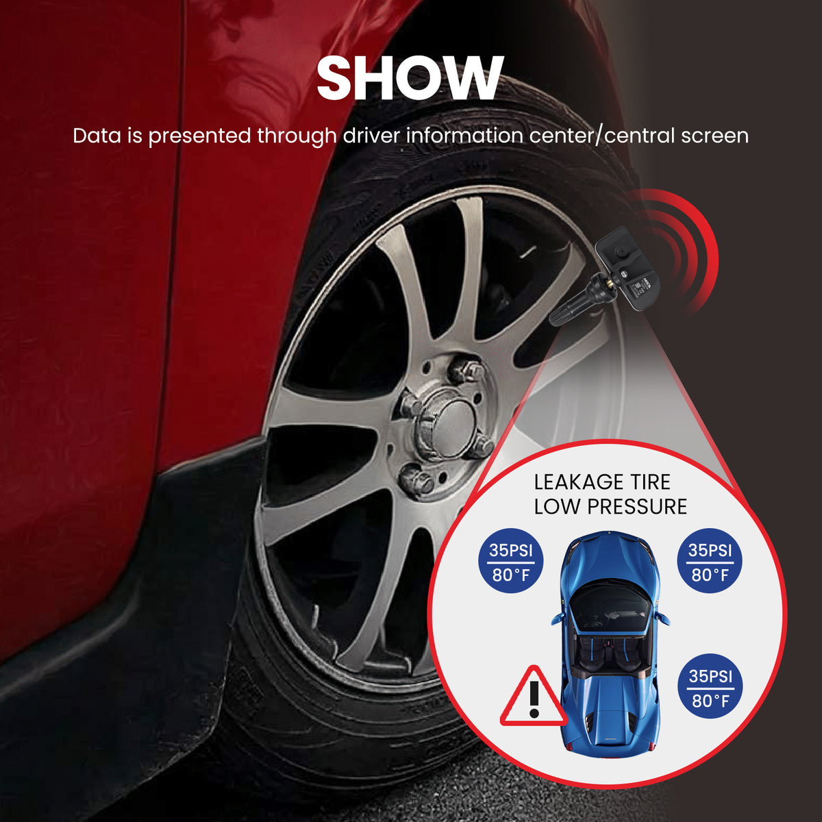 MOCA Tire Pressure Monitoring System TPMS Sensors - TS474