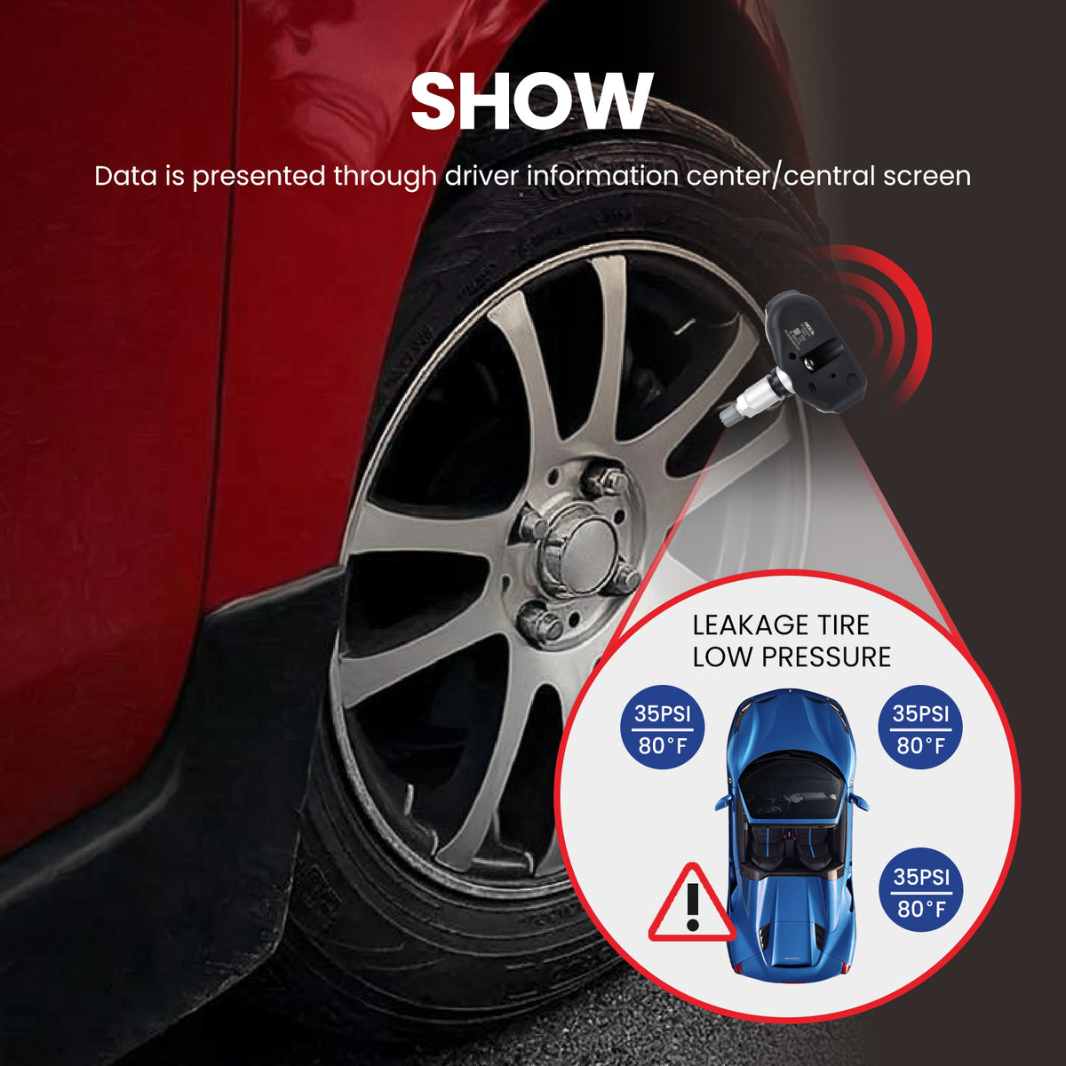MOCA Tire Pressure Monitoring System TPMS Sensors - TS554