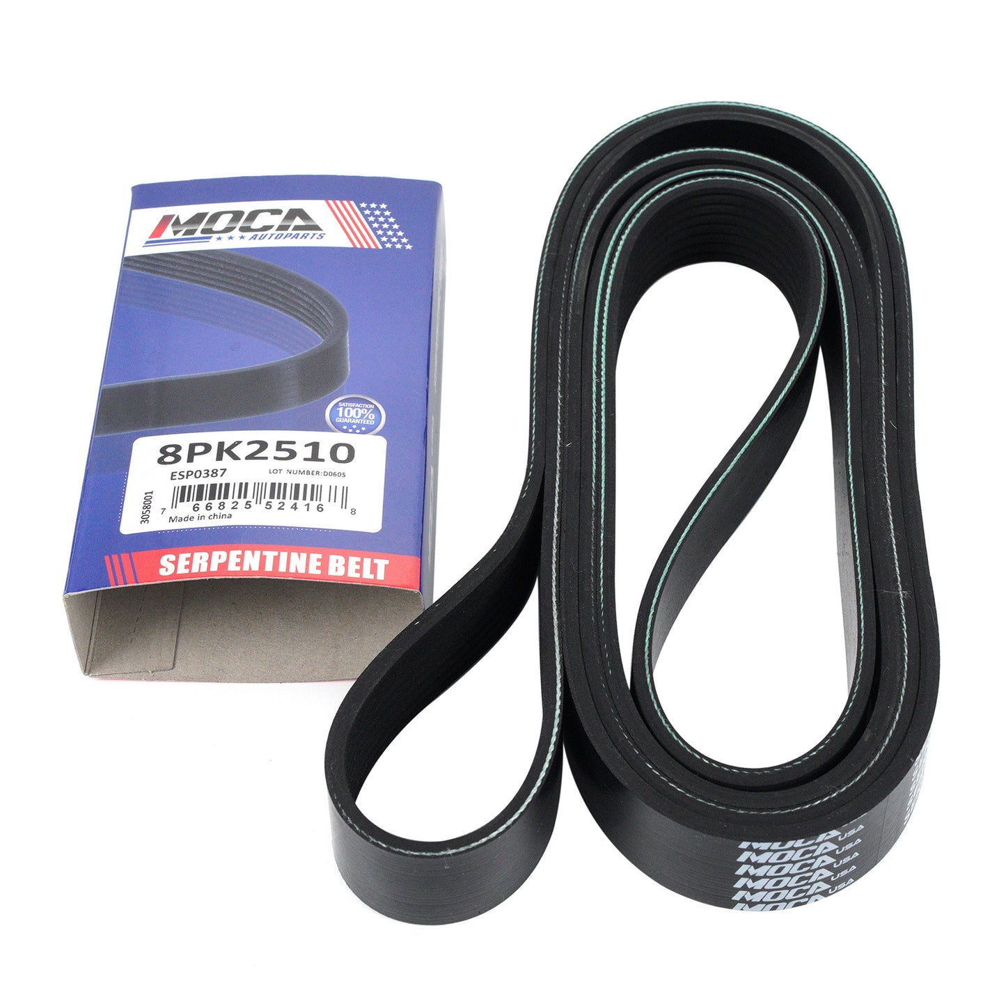 MOCA 8PK2510 EPDM Serpentine Belt Fits 1997-2001 Ford E-150 E-250 E-350 Econoline 4.6L 5.4L