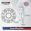 MOCA 4PCS 1" Wheel Spacers from 5x4.75 to 5x4.75 with M12x1.5 for Buick Riviera & Cadillac XLR