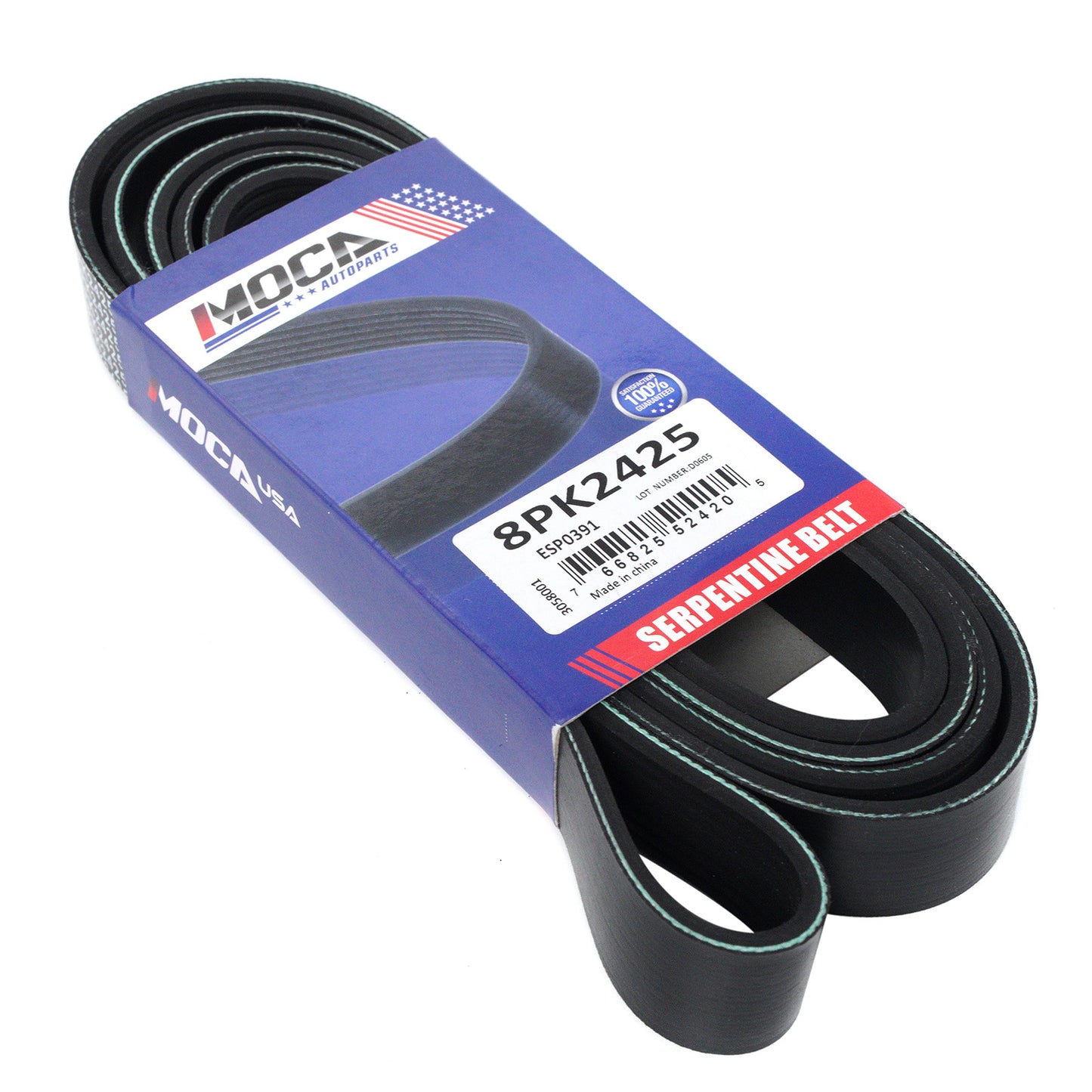 MOCA 8PK2425 EPDM Serpentine Belt Fits 2008-2009 Ford F-250 F-350 F-450 Super Duty 6.4L
