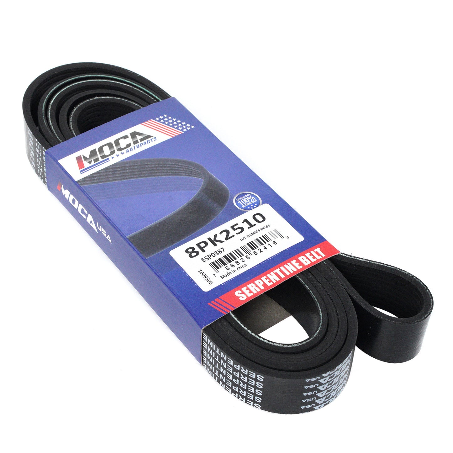 MOCA 8PK2510 EPDM Serpentine Belt Fits 1997-2001 Ford E-150 E-250 E-350 Econoline 4.6L 5.4L