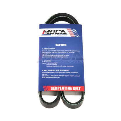 3PC MOCA Serpentine Belt for 2001-2006 Hyundai Elantra 2.0L & 2003-2008 Hyundai Tiburon 2.0L & 2005-2006 Hyundai Tucson 2.0L