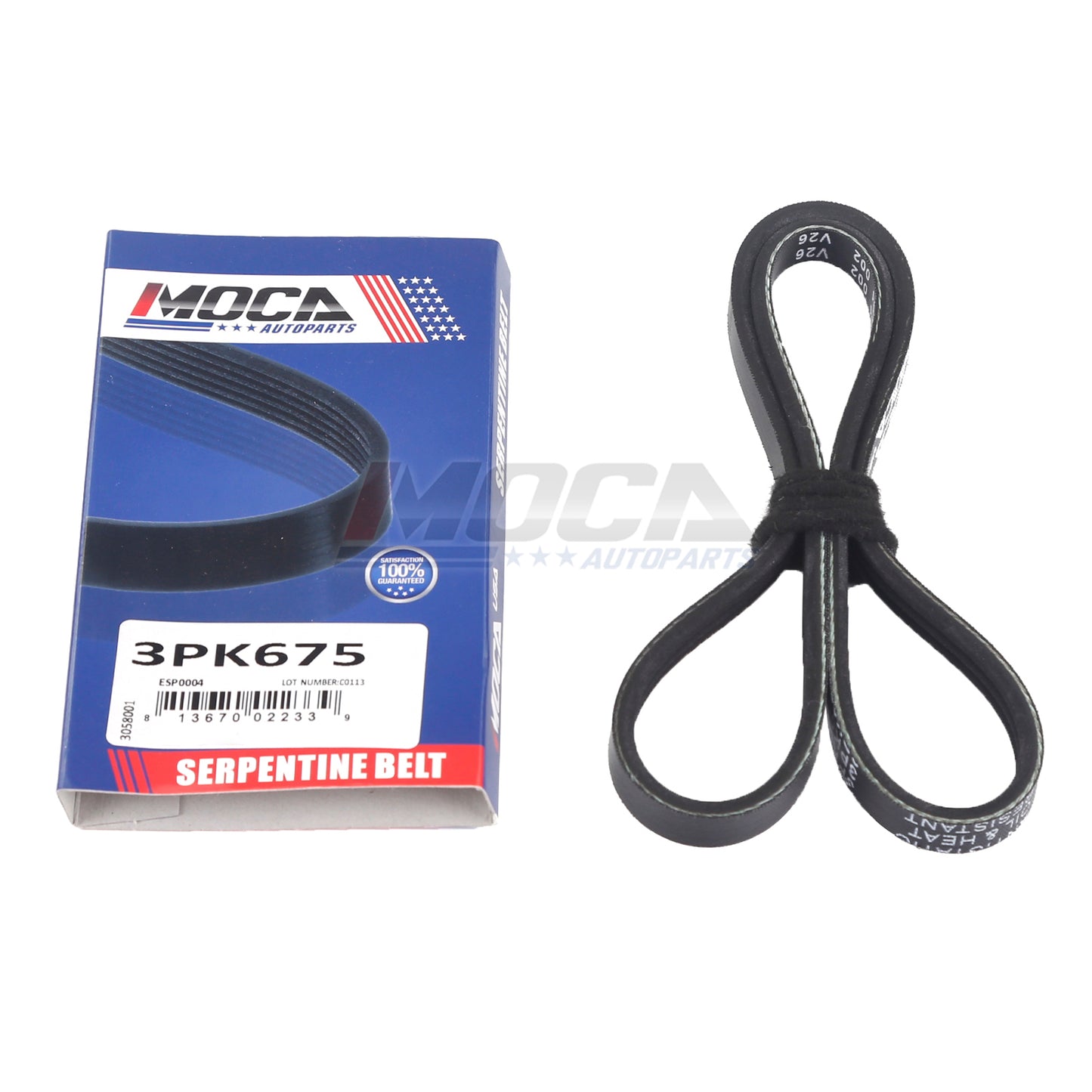 3PC MOCA Serpentine Belt for 2010-2011 Kia Soul 2.0L & 2005-2008 Hyundai Tucson 2.0L & 2004-2009 Kia Spectra 2.0L