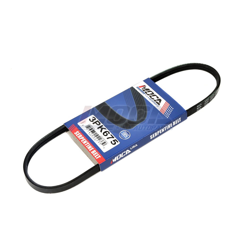 EPDM Serpentine Belt Fits 01-06 Hyundai 2.0L 3PK675 DOHC GLS GT