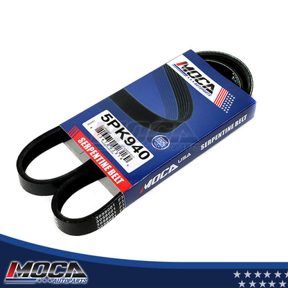 5PK940 Serpentine Belt EPDM Fits Chrysler Dodge Ford Mazda Mercury Toyota