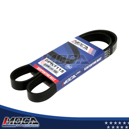 EPDM Serpentine Belt Fit 08-12 Volkswagen Audi Honda 2.0L 2.2L 6PK1115