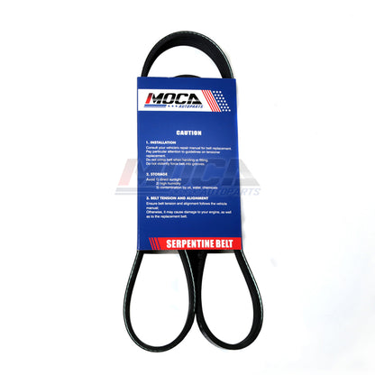 MOCA 2PCS Serpentine Belt 4PK900 6PK1195 for 03-04 Chrysler Sebring 3.0L & 01-02 Dodge Stratus 3.0L & 01-05 Mitsubishi Eclipse 3.0L & 97-04 Mitsubishi Diamante 3.5L